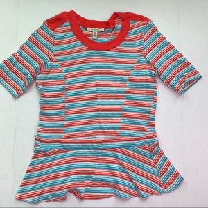 Anthropologie Bordeaux Peplum Top